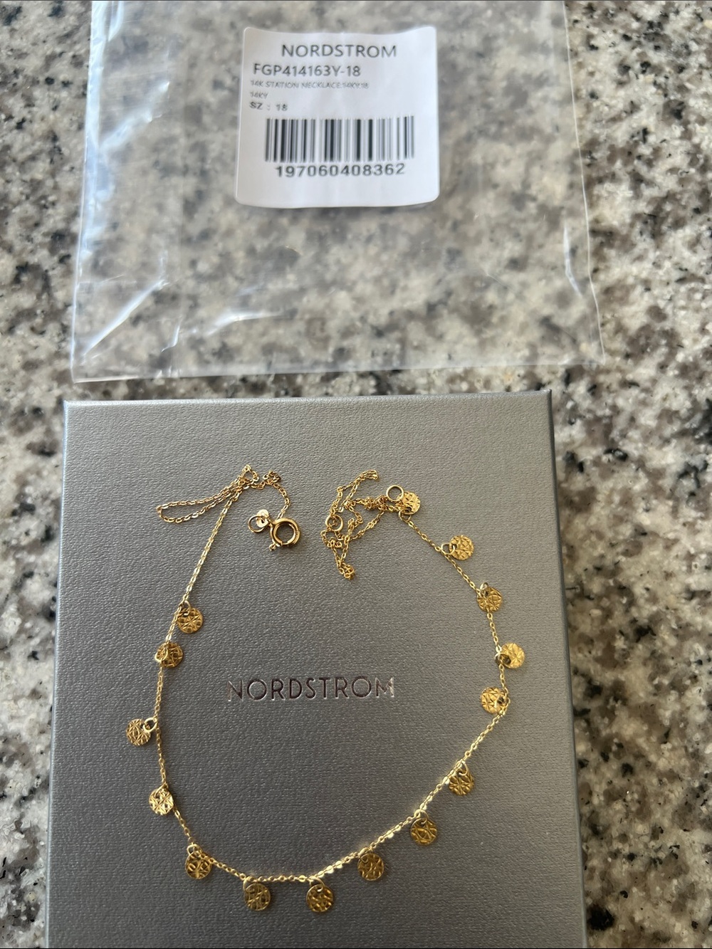Bony Levy 14K Yellow Gold Mini Disc Station Necklace